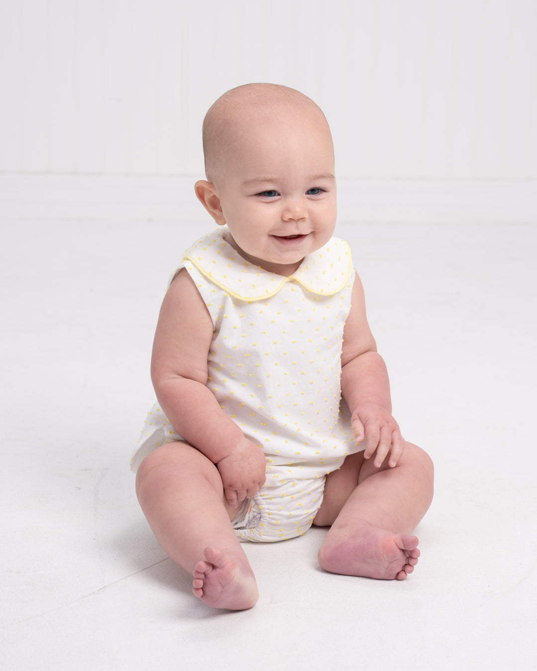 Raleigh Yellow Swiss Dot Diaper Set