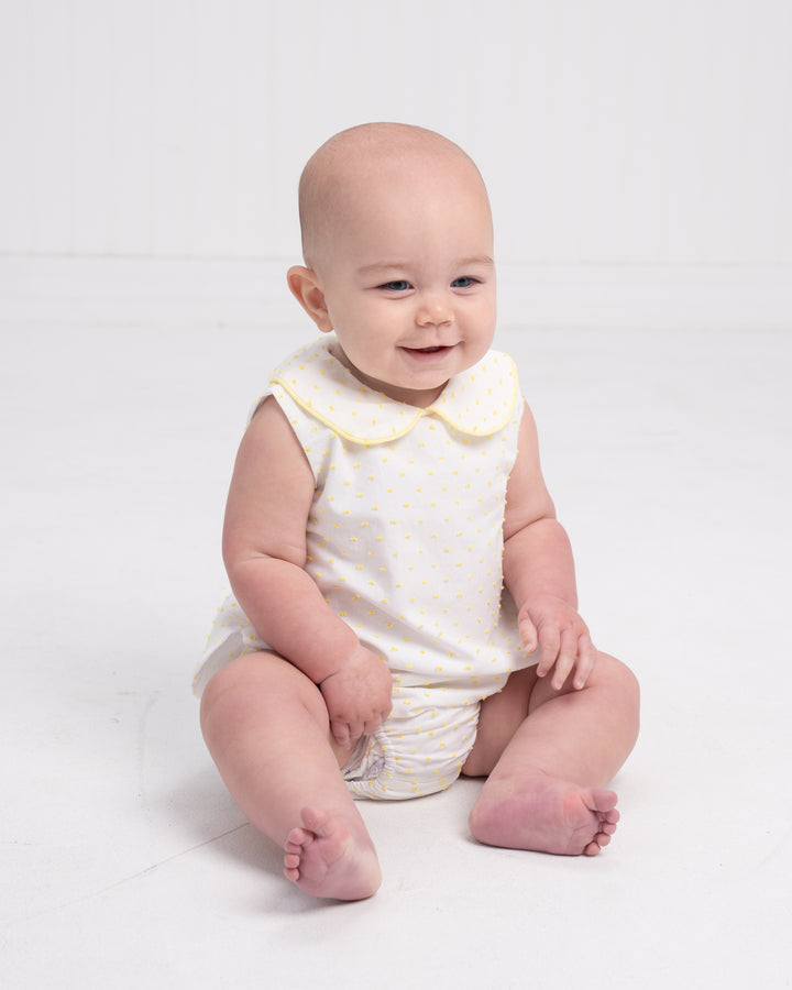 Raleigh Yellow Swiss Dot Diaper Set