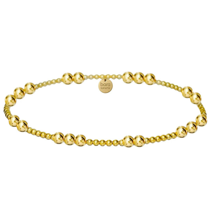 bara boheme - Carolyn | Gold Filled Beaded Bracelet: Gold Filled / Stretchy 6.5" (small)