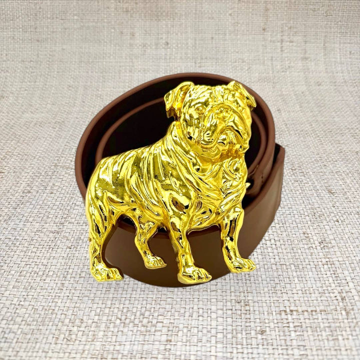 Garland - Bulldog Interchangeable Artisan Belt Buckle w/ Gold Finish