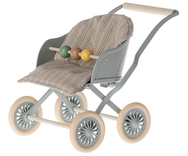 Maileg Baby Mice Stroller - Blue