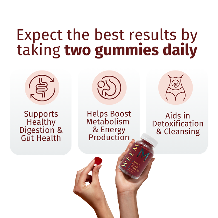 WEEM - Apple Cider Vinegar Gummies – All the Benefits in One Bite: 1 Month Supply