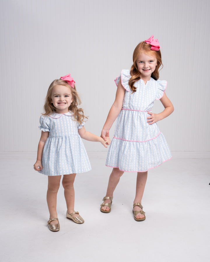Ella Blue Stripe Breeze Bloomer Set