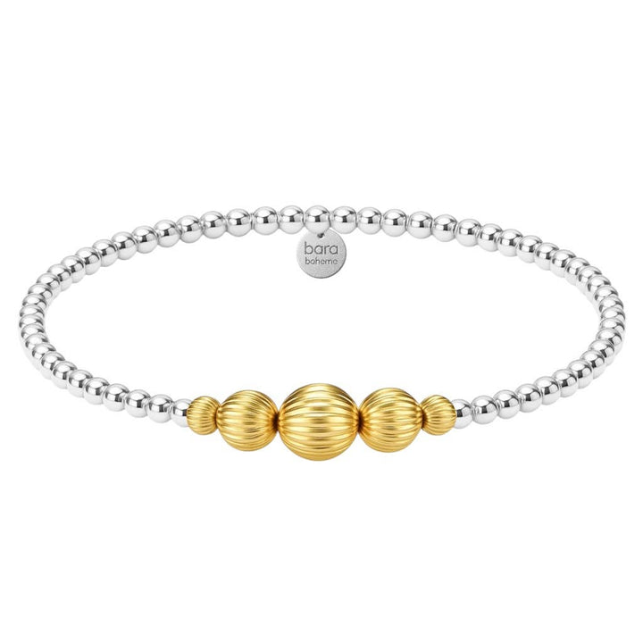 bara boheme - Victoria | Gold Filled Beaded Bracelet: Sterling Silver / Clasp