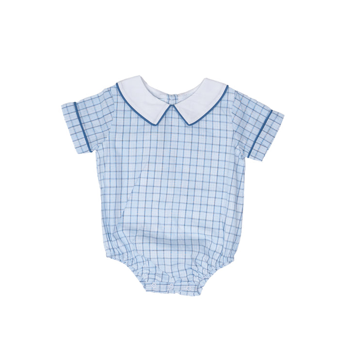 James Blue & Navy Plaid Bubble