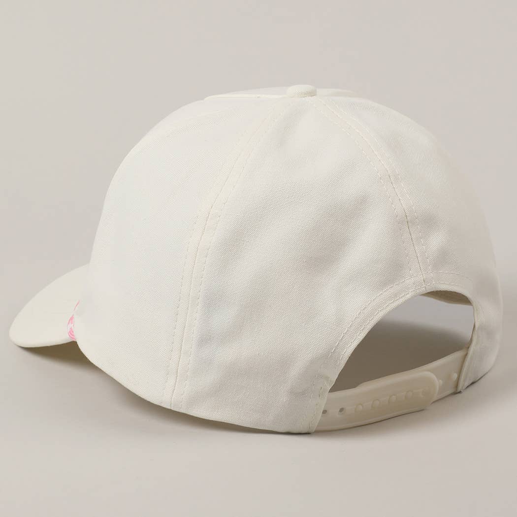 Fashion City - Tennis Racquets Ribbon Embroidery Trucker Hat: LT BLUE / ONE SIZE