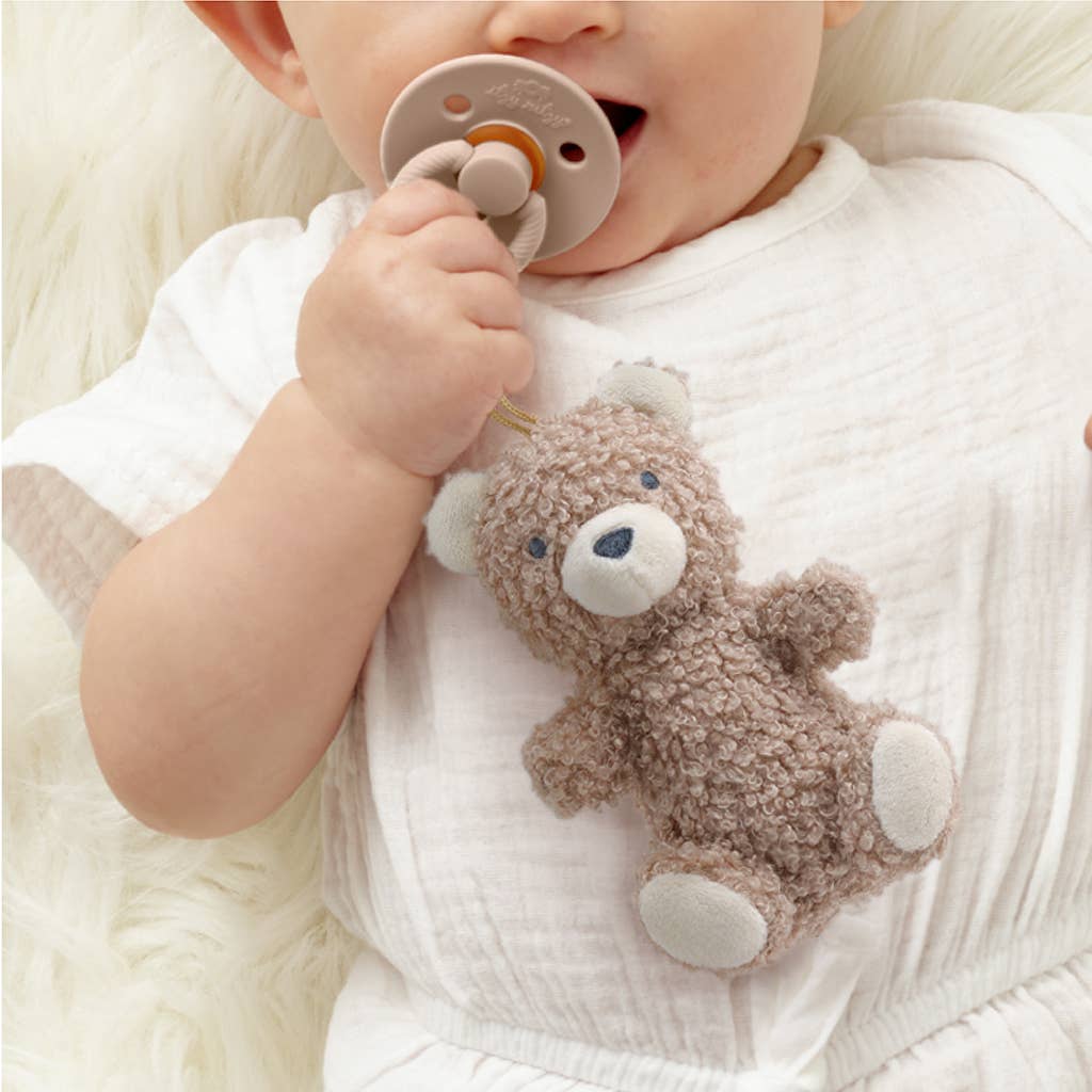 Itzy Ritzy - *NEW OPTIONS* Bitzy Pal Natural Rubber Pacifier & Plush: Bow