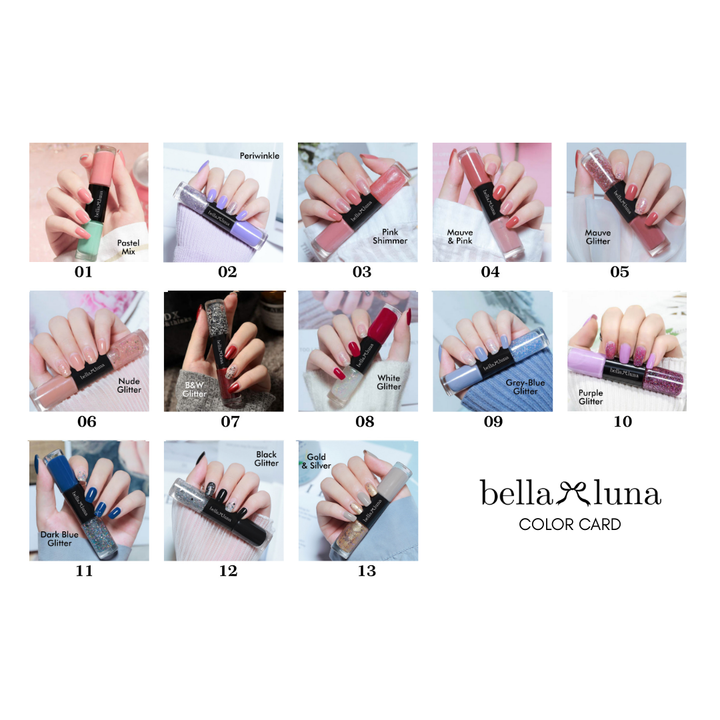 Tiny Gift Society - Double Nail Polish - Trendy Colors, Glitter Polish Gift: Periwinkle
