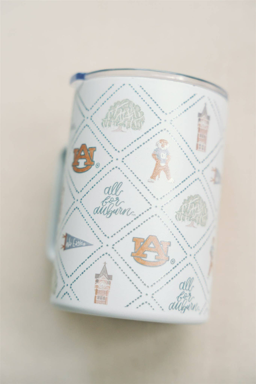 Gracefully Made Art - Licensed 16 oz. Insulated Auburn University Mug