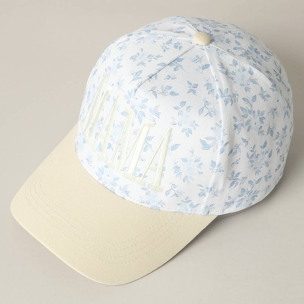 MAMA Embroidered Flower PatternTrucker Hat: PINK/PINK / ONE SIZE