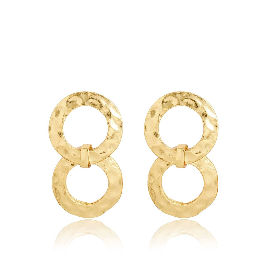 KARINE SULTAN - Double Circle Earrings - 24K Gold Plated