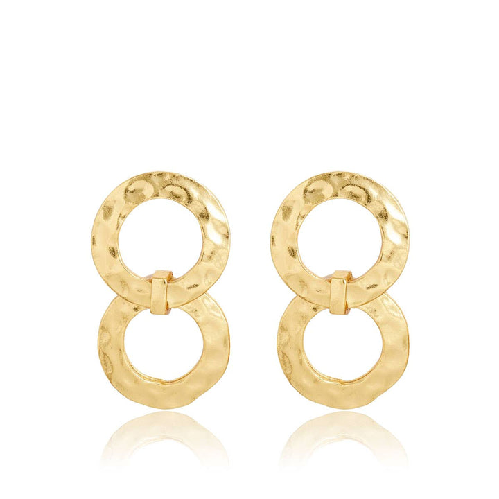 KARINE SULTAN - Double Circle Earrings - 24K Gold Plated
