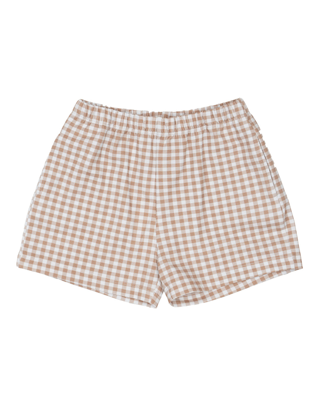 Tan Gingham Boy Shorts