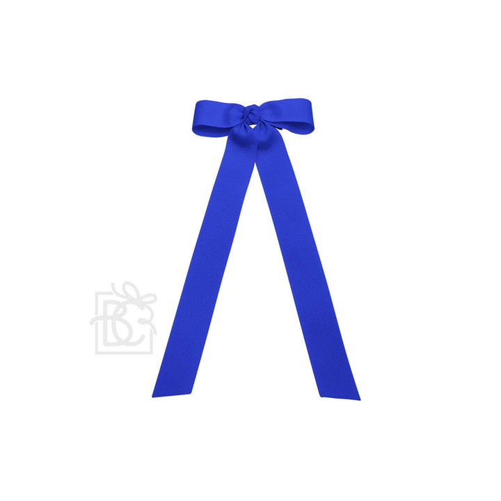 Beyond Creations, LLC - FLAT BOW W/ 7" STREAMERS ON ALLIGATOR CLIP: 3.5" W/ 7" Streamers / WHITE