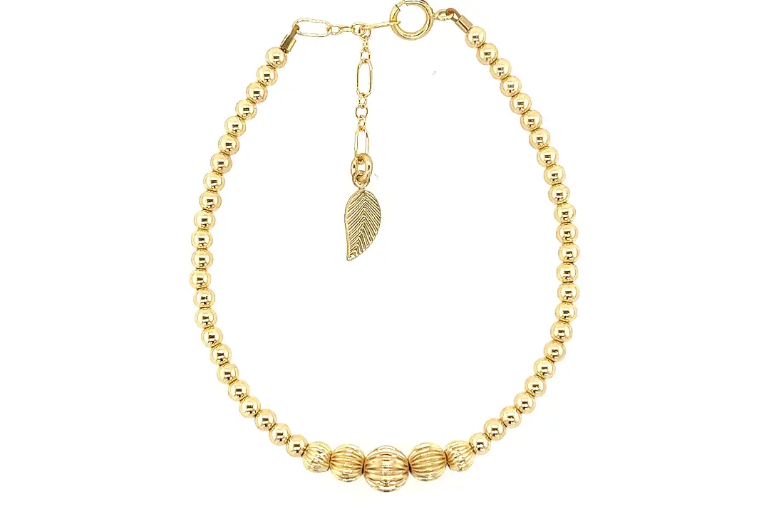 bara boheme - "VICTORIA" 14K Gold field Bracelet: Gold Filled / Stretchy 6.5"