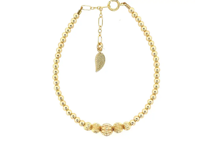 bara boheme - "VICTORIA" 14K Gold field Bracelet: Gold Filled / Stretchy 6.5"
