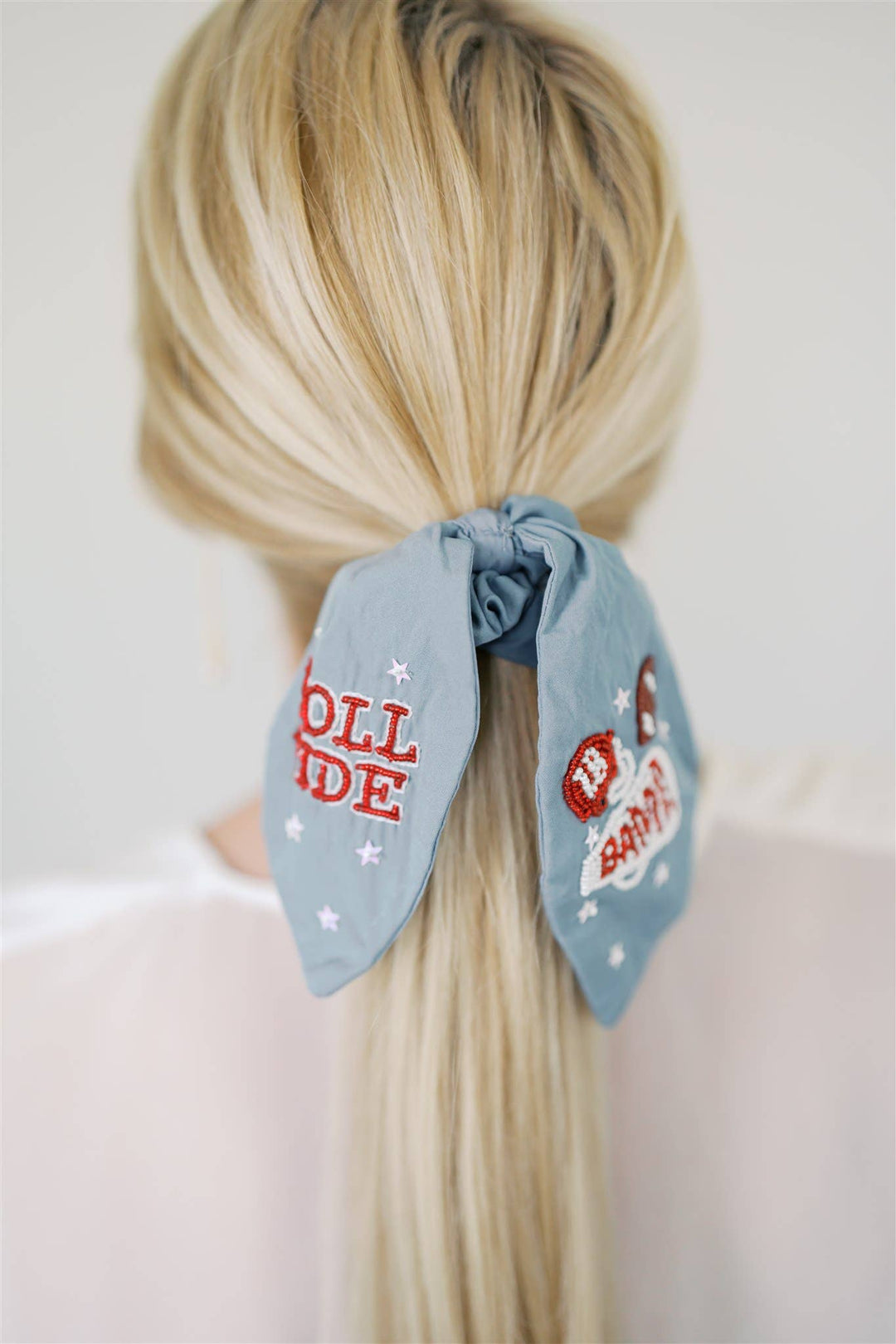 Gracefully Made Art - University of Alabama Beaded Scrunchie