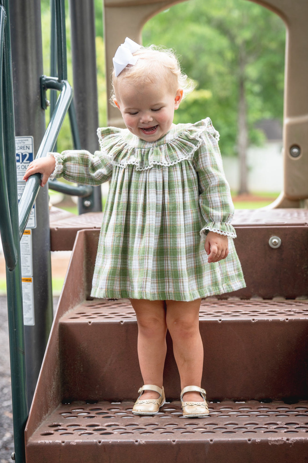 Layla Mallard Grove Plaid Bloomer Set