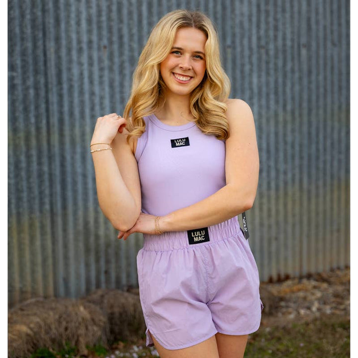 Girlie Girl Originals - DD-SHORT LAVENDER LULU MAC SOLID SHORTS: LAVENDER / Medium