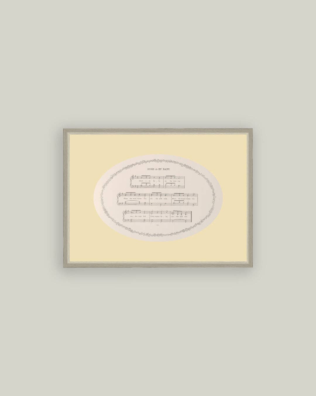 Petal Lane Home - Hush-a-Bye Baby Framed Antique Art: 9x7