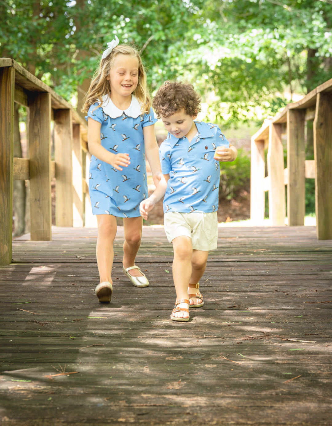 Little Mallard Blue Short Sleeve Polo