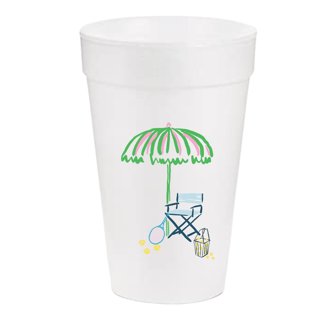 Busy Bee Gift - Meet Me on the Court Tennis Cups - 20 oz Set of 10