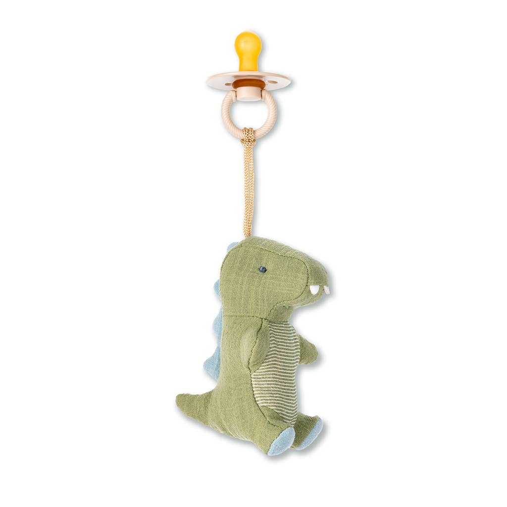 Itzy Ritzy - *NEW OPTIONS* Bitzy Pal Natural Rubber Pacifier & Plush: Bow