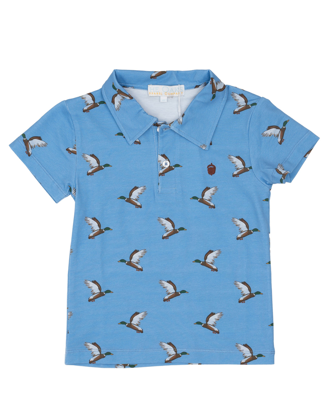 Little Mallard Blue Short Sleeve Polo