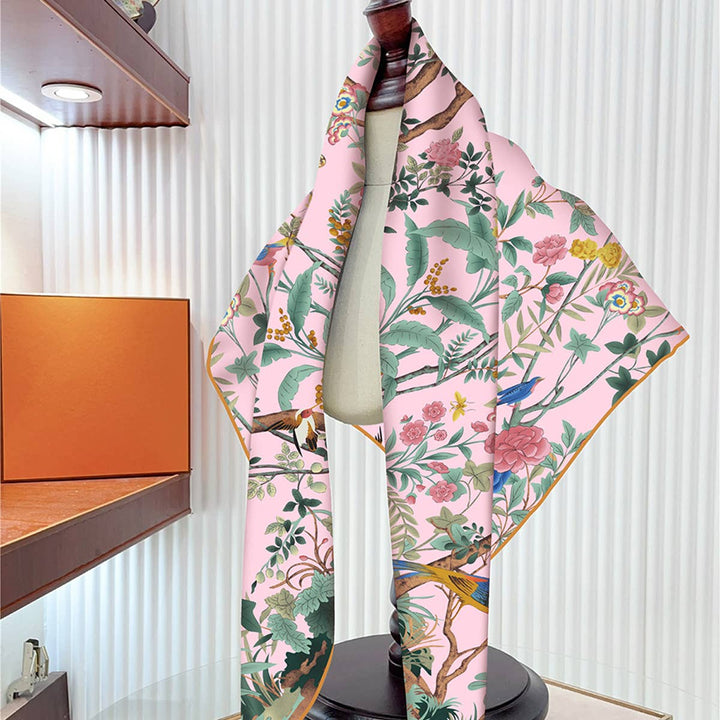 ACCITY - Jungle Birds Twill Silk Travel Sun Scarf_CWASC04082: TYPE3 / (OS) 1