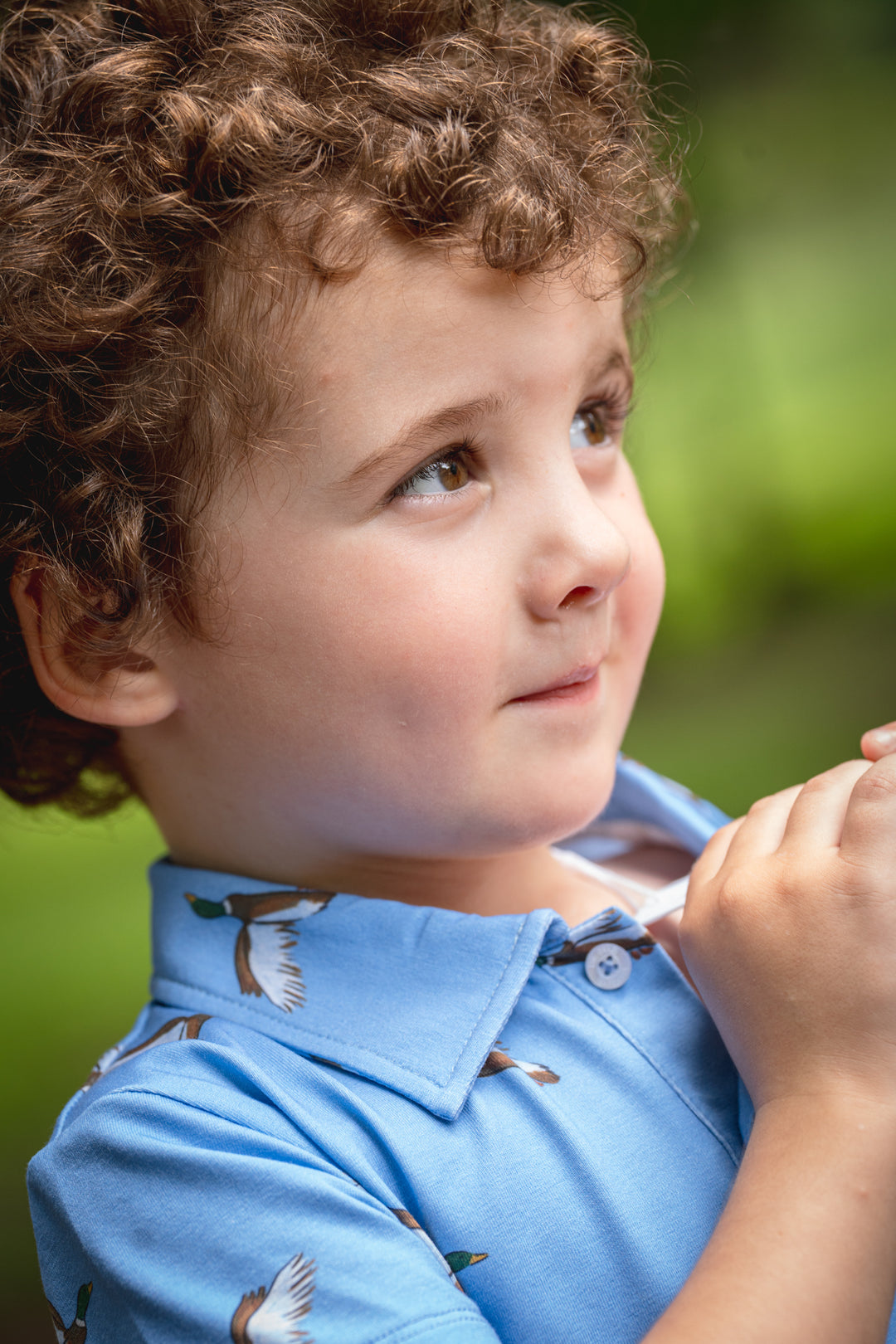 Little Mallard Blue Short Sleeve Polo