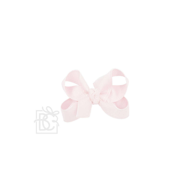 Beyond Creations, LLC - LAYERED ORGANZA/GROSGRAIN BOW ON CLIP: 4.5" Large - 1.5" Ribbons on Alligator Clip / Powder Blue