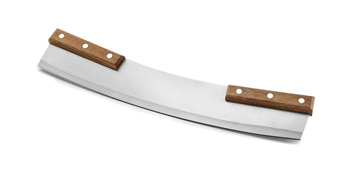 Fox Run Brands - Outset Acacia Pizza Cutter, Stainless Steel, 13" Blade