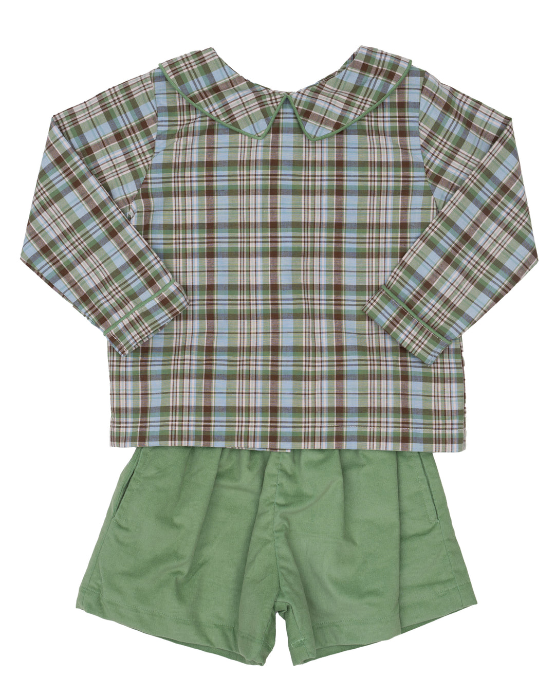 John Greenbriar Plaid Short Set