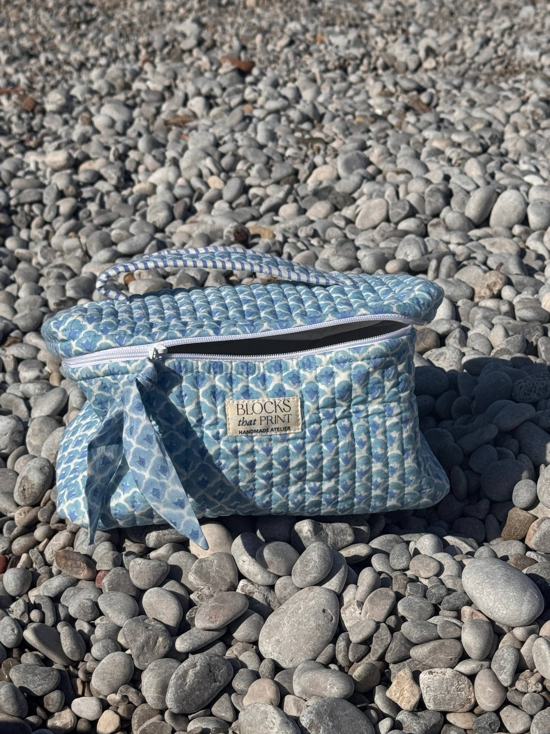 Blocks that Print - Blue Vanity Bag