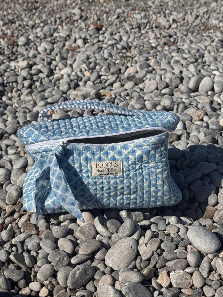 Blocks that Print - Blue Vanity Bag