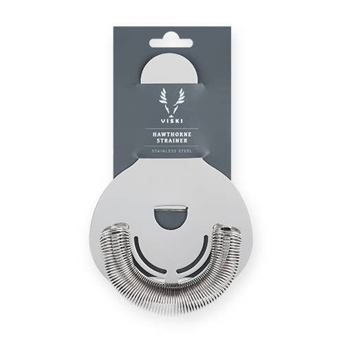 Viski - Harrison Polished Stainless Steel Hawthorne Strainer