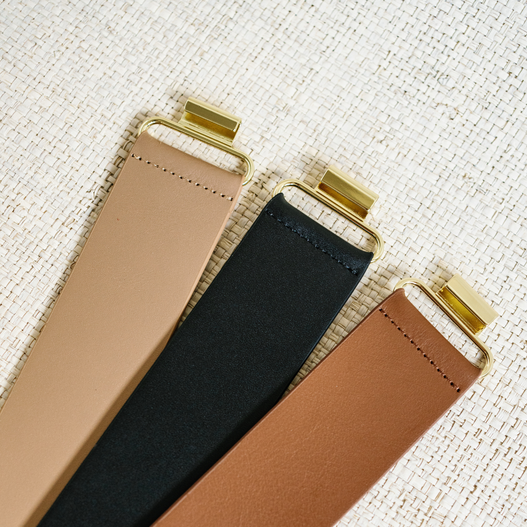 Garland - Black Genuine Leather Interchangeable Stretch Belt : 3