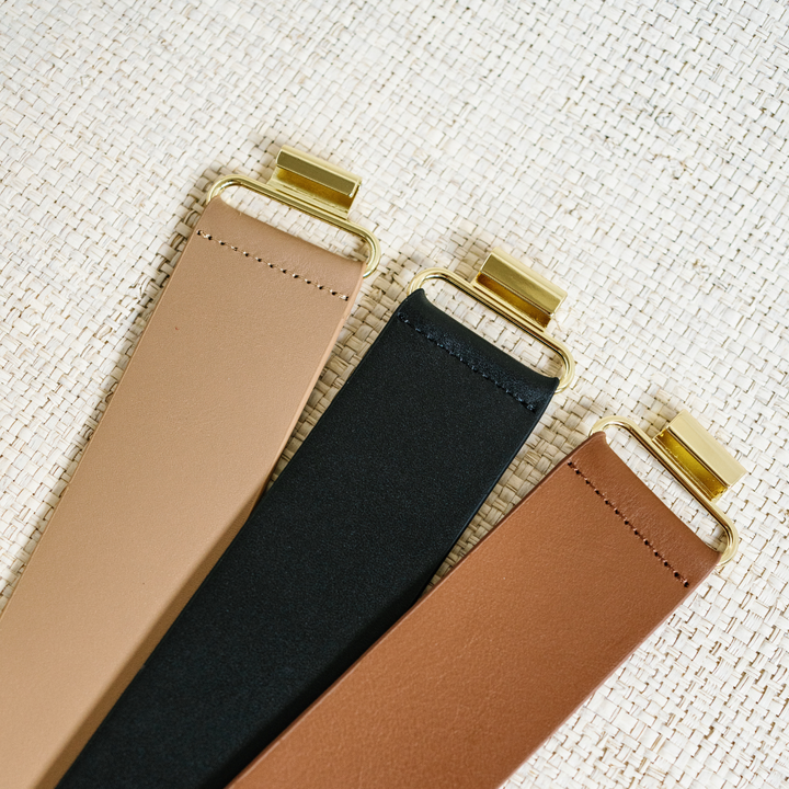 Garland - Black Genuine Leather Interchangeable Stretch Belt : 2