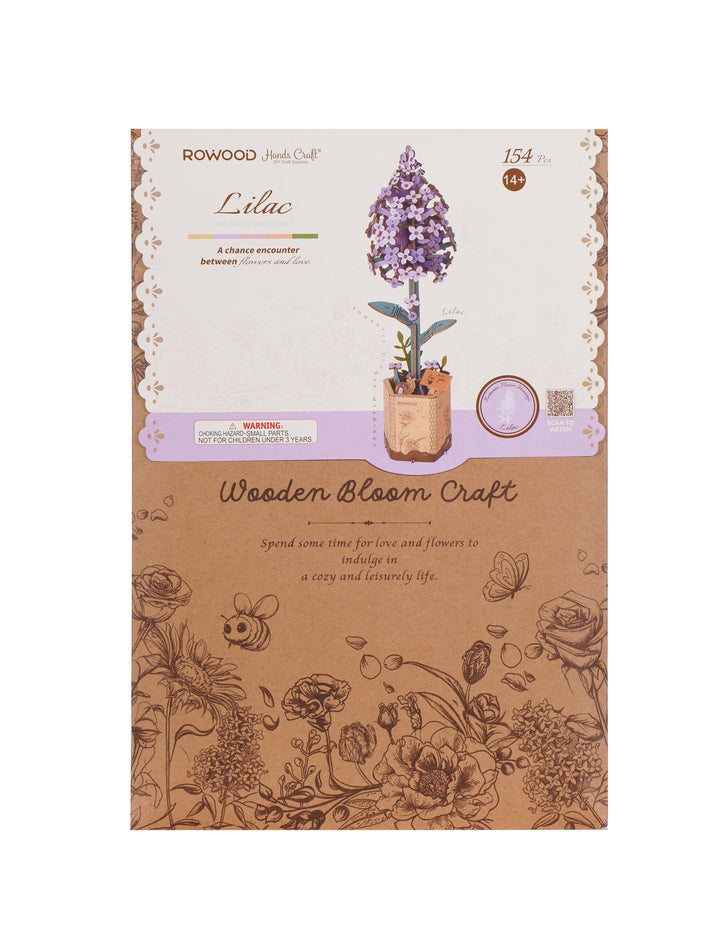 Hands Craft - 3D Wooden Flower Puzzle: Lilac