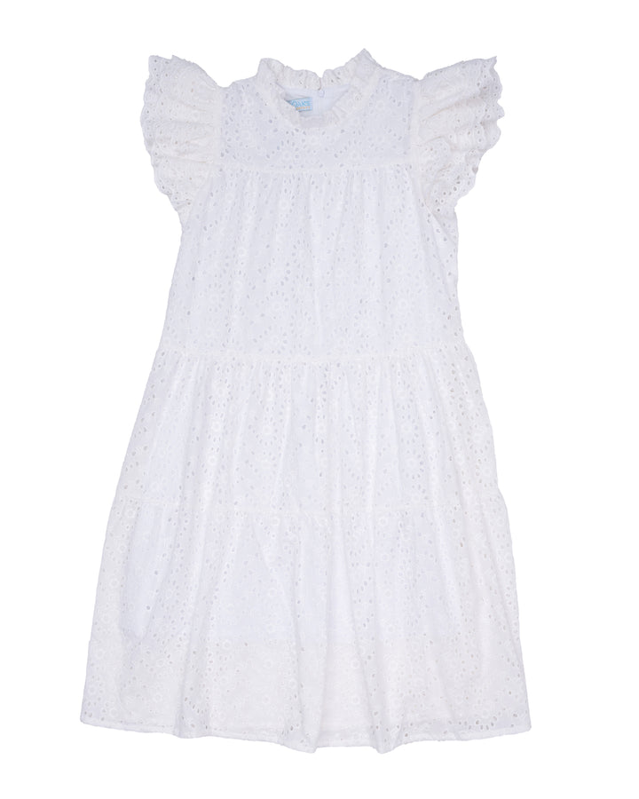 Christa White Eyelet Mom Dress