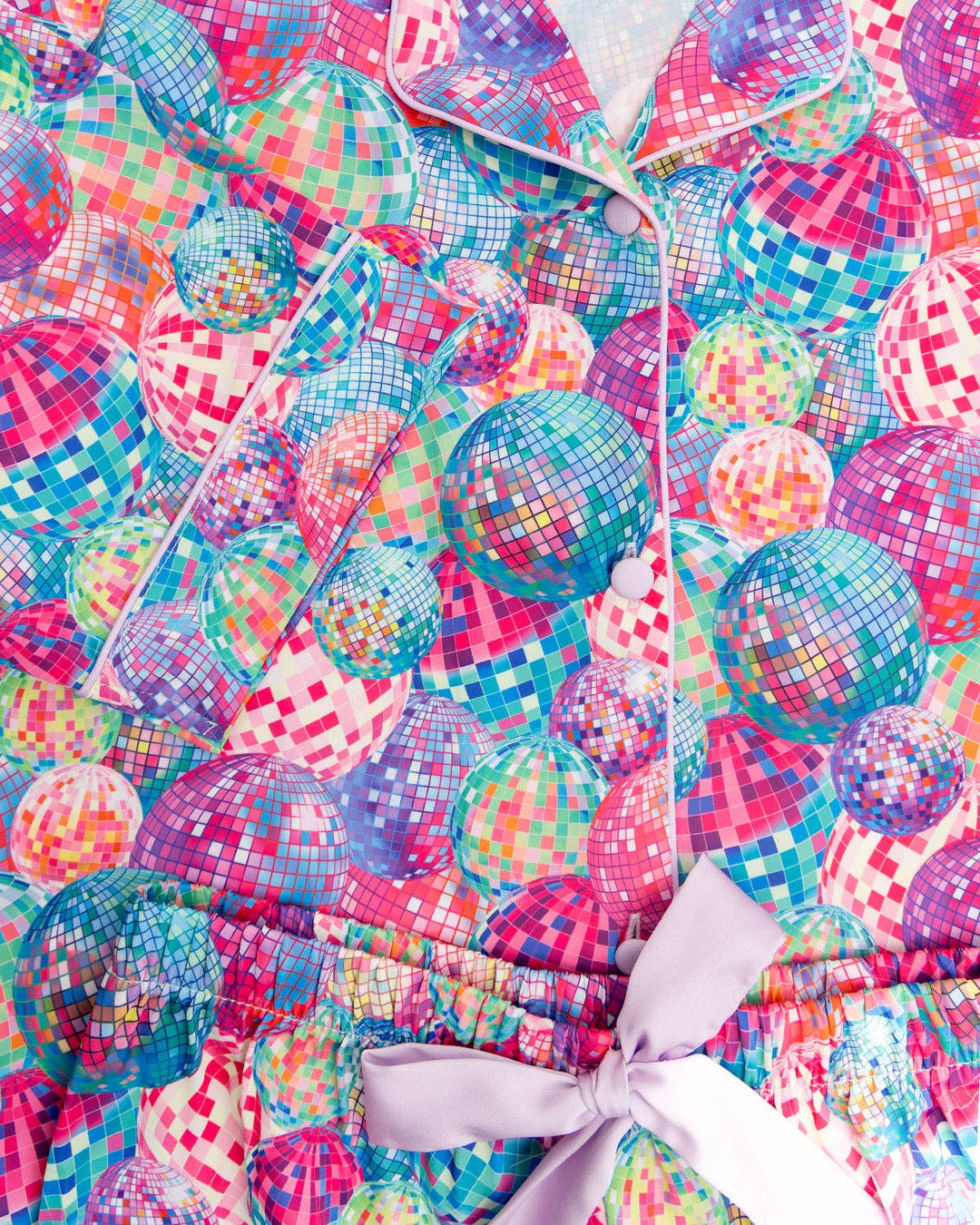 Sunshine Society - Kids Disco Silky Short Set: M (8)