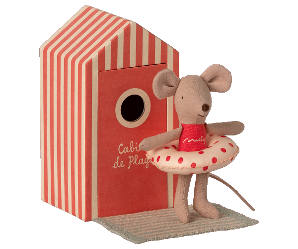 Maileg Beach Mice - little sister in Cabin de Plage