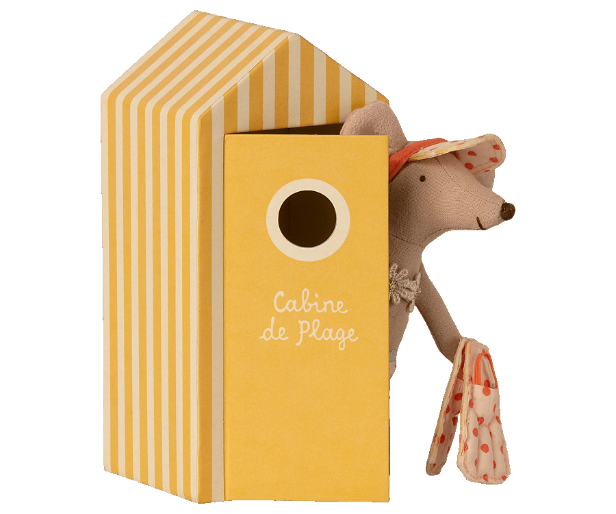 Maileg Beach Mice - big sister in cabin de plage