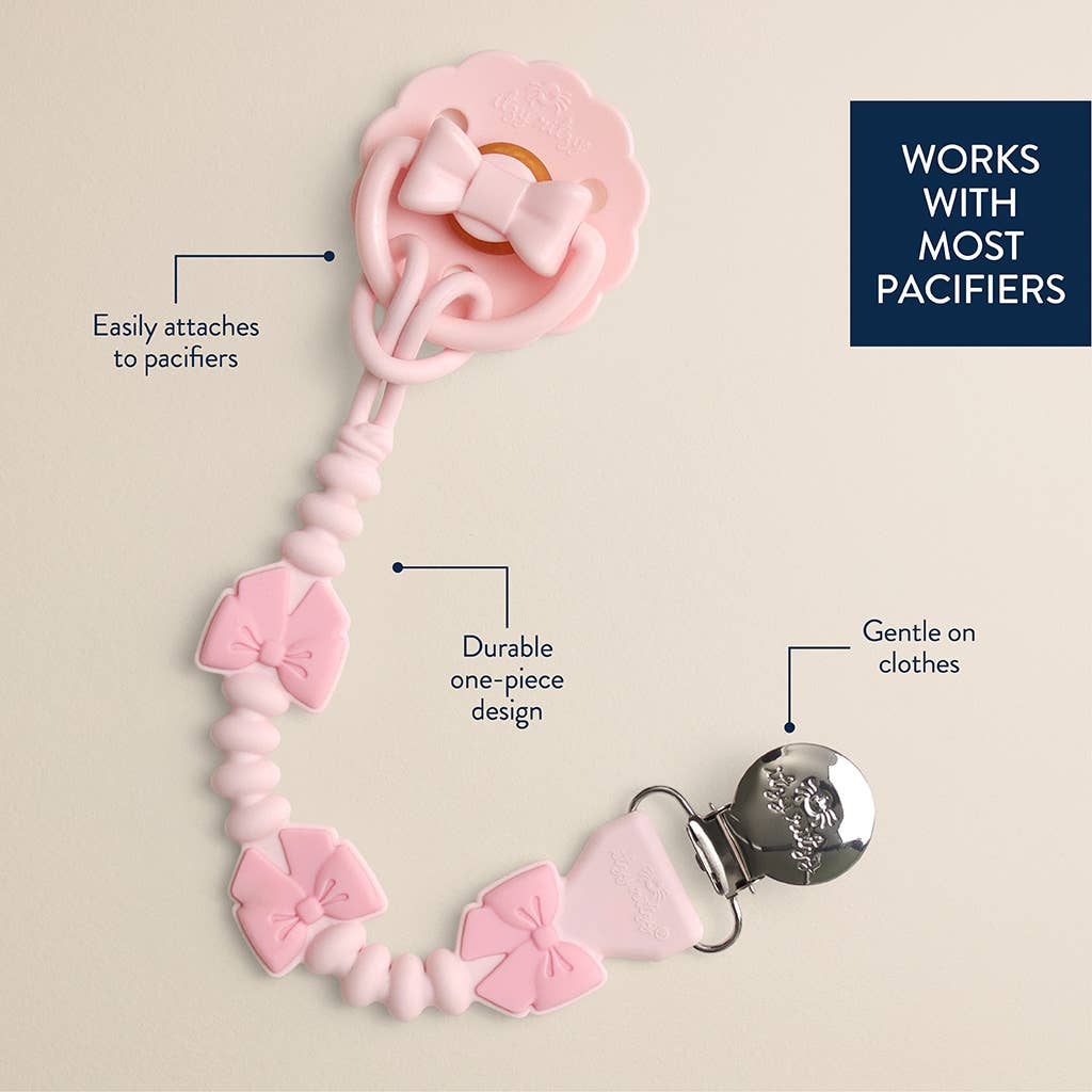 Itzy Ritzy - *NEW OPTIONS* Itzy Paci Strap Plus™: Pink Bows