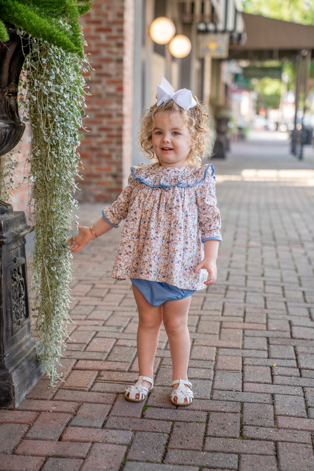 Layla Pink & Blue Floral Bloomer Set