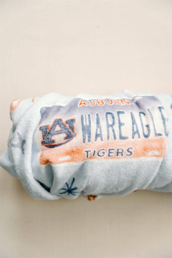 Gracefully Made Art - Auburn University Flannel Fleece Blanket