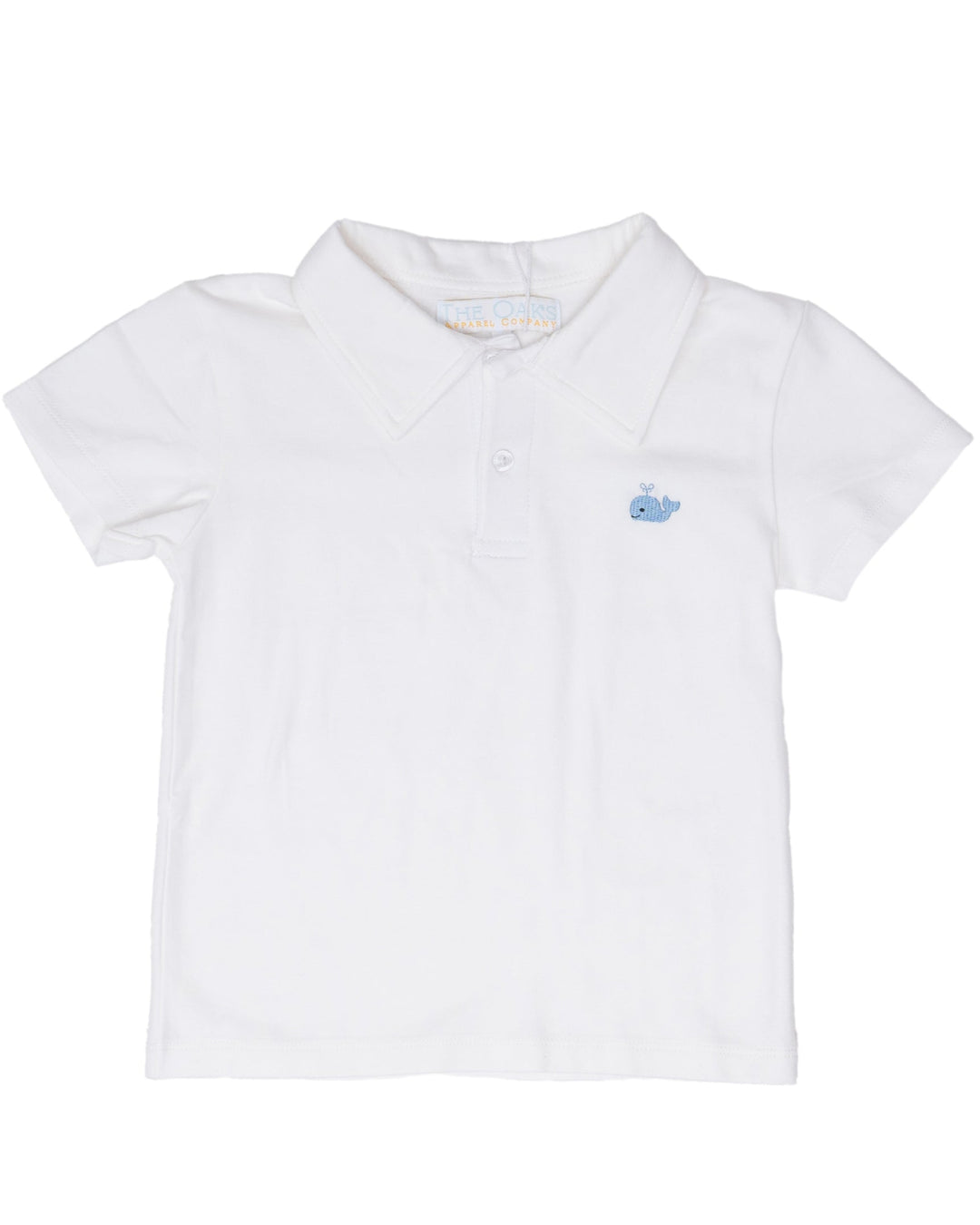 Whale Short Sleeve White Polo - Main Image
