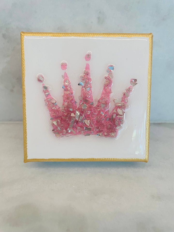 Deceaux Art - Pink Beaded Crown