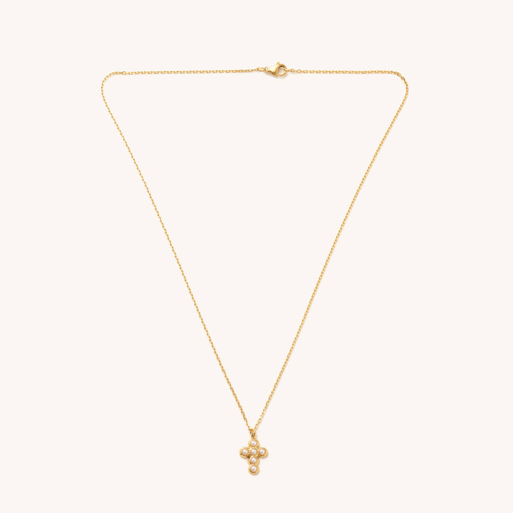 Nikki Smith Designs - Pearl Cross Necklace