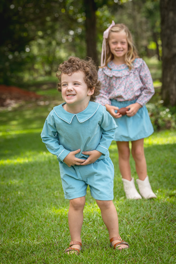 John Heirloom Blue Short Set